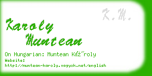 karoly muntean business card